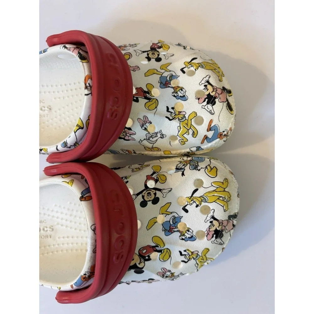 CROCS Mickey & Friends Clogs Kids 8 Disney White & Red